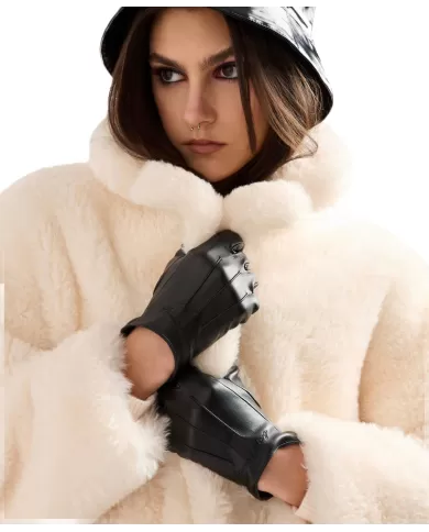 Guanti Donna nera in ecopelle 944180 4F200 | ARMANI EXCHANGE Guanti Donna nera in ecopelle 944180 4F200 | ARMANI EXCHANGE