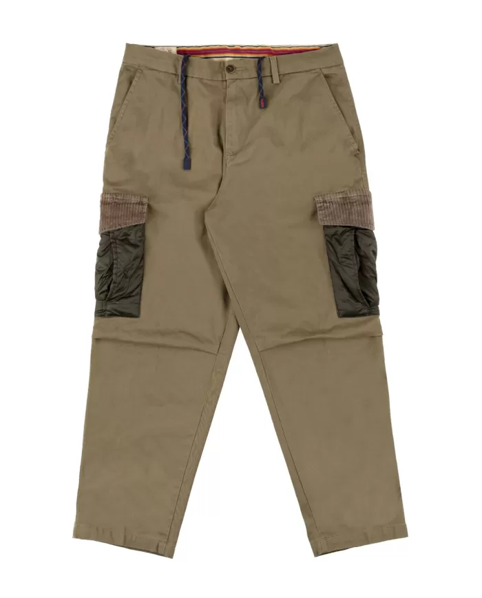 Pantalone Uomo verde militare in cotone stile cargo GORDON T309 | BOB Pantalone Uomo verde militare in cotone stile cargo GORDON T309 | BOB
