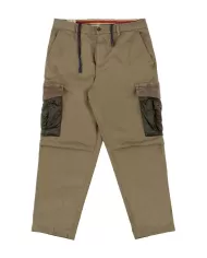 Pantalone Uomo verde militare in cotone stile cargo GORDON T309 | BOB