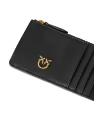 Porta carte donna nero/gold 100251 A0GK AIRONE |PINKO