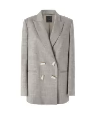 Giacca blazer donna beige creta in lana stretch 103544 A27D | PINKO