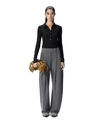 Pantaloni donna grigi a vita alta con pinces 103549 A18E PATRE | PINKO Pantaloni donna grigi a vita alta con pinces 103549 A18E PATRE | PINKO