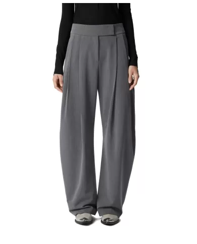 Pantaloni donna grigi a vita alta con pinces 103549 A18E PATRE | PINKO Pantaloni donna grigi a vita alta con pinces 103549 A18E PATRE | PINKO