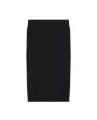 Gonna Donna nera lavorazione tono su tono 103973 A21T | PINKO