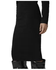 Gonna Donna nera lavorazione tono su tono 103973 A21T | PINKO