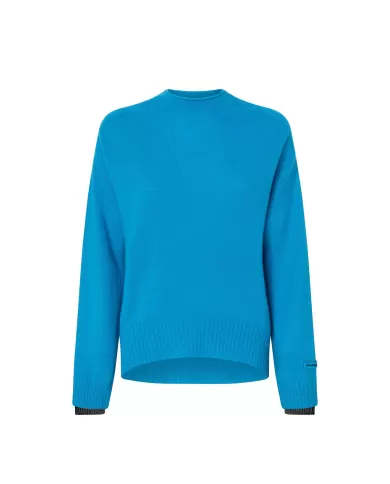 PINKO Maglia Donna 104468 A277 DONSKOY A-EP lana comfort leggermente oversize EI5 turchese/grigio