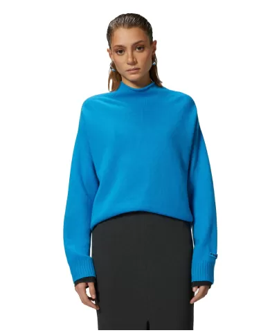 PINKO Maglia Donna 104468 A277 DONSKOY A-EP lana comfort leggermente oversize EI5 turchese/grigio