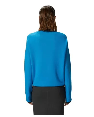 PINKO Maglia Donna 104468 A277 DONSKOY A-EP lana comfort leggermente oversize EI5 turchese/grigio