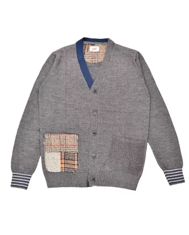 Cardigan Uomo asfalto in lana MARTY | BOB Cardigan Uomo asfalto in lana MARTY | BOB