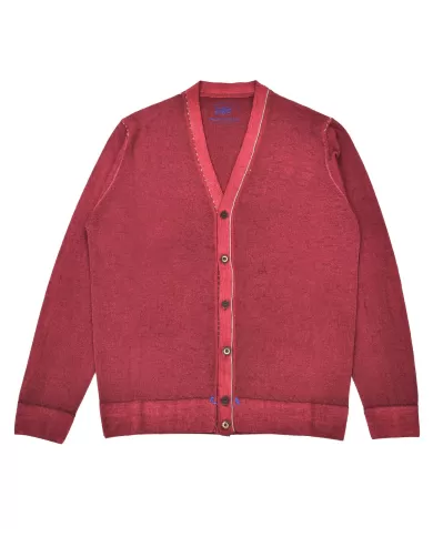 Cardigan Uomo bordeaux in lana MENDOZA R00426|BOB Cardigan Uomo bordeaux in lana MENDOZA R00426|BOB