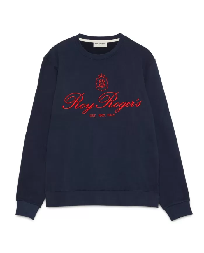 Felpa Uomo blu RRU166CJ99XXXX CREW NECK ric EST 1952 |ROY ROGER'S Felpa Uomo blu RRU166CJ99XXXX CREW NECK ric EST 1952 |ROY ROGER'S