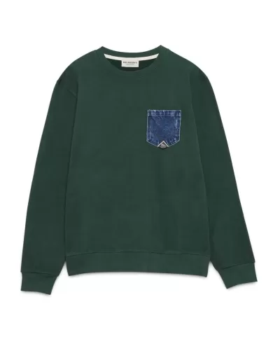 Felpa Uomo verde in cotone RRU90097CH53XXXX CREW NECK|ROY ROGER'S Felpa Uomo verde in cotone RRU90097CH53XXXX CREW NECK|ROY ROGER'S