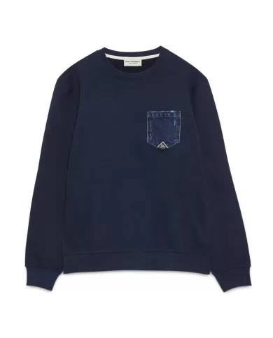 Felpa Uomo blu in cotone RRU90097CH53XXXX CREW NECK|ROY ROGER'S Felpa Uomo blu in cotone RRU90097CH53XXXX CREW NECK|ROY ROGER'S
