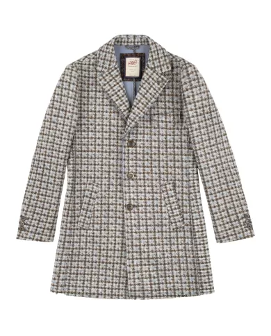 Cappotto Uomo quadro mar/celeste in lana ANDY |BOB Cappotto Uomo quadro mar/celeste in lana ANDY |BOB