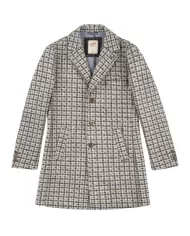Cappotto Uomo quadro mar/celeste in lana ANDY |BOB Cappotto Uomo quadro mar/celeste in lana ANDY |BOB