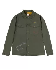 Giacca Uomo militare con colletto a costine in cotone CHARD 310|BOB Giacca Uomo militare con colletto a costine in cotone CHARD 310|BOB
