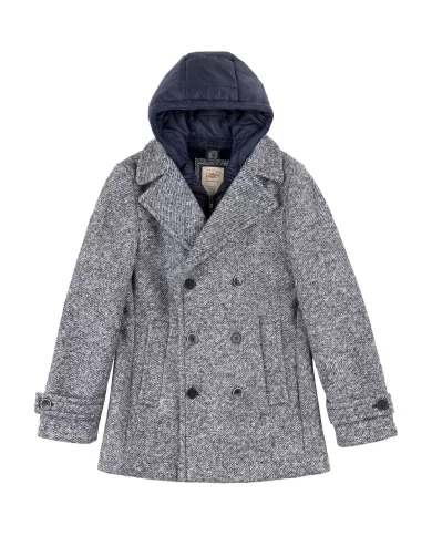 Cappotto Uomo blu in lana chiusura doppiopetto IVER 368|BOB Cappotto Uomo blu in lana chiusura doppiopetto IVER 368|BOB