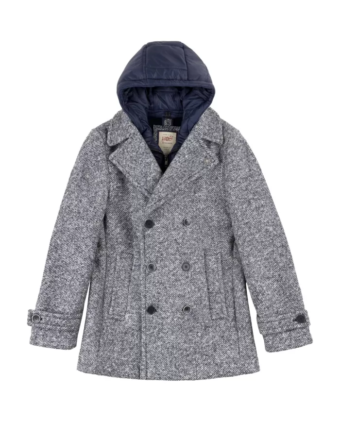 Cappotto Uomo blu in lana chiusura doppiopetto IVER 368|BOB Cappotto Uomo blu in lana chiusura doppiopetto IVER 368|BOB
