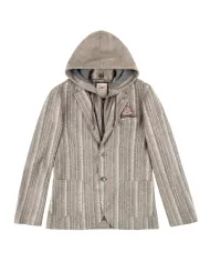 Giacca Uomo beige lana stile blazer con cappuccio LEWIS 375|BOB