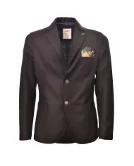 Giacca Uomo marrone lana regular stile blazer POLE 346 |BOB