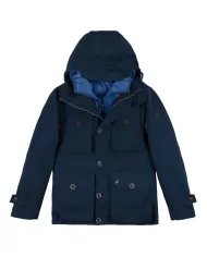 Parka Uomo blu in cotone regular con fodera trapuntata BREST |BOB