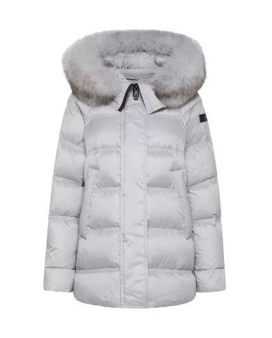 Piumino donna grigio con cappuccio PED511001181903 TAKAN|PEUTEREY