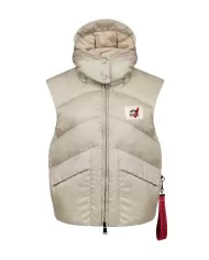 Gilet Donna sabbia trapuntato a collo alto VADUZ N051|AFTER LABEL