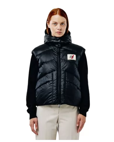 Gilet Donna nero trapuntato a collo alto VADUZ N051 |AFTER LABEL Gilet Donna nero trapuntato a collo alto VADUZ N051 |AFTER LABEL