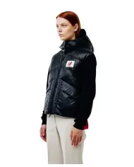 Gilet Donna nero trapuntato a collo alto VADUZ N051 |AFTER LABEL