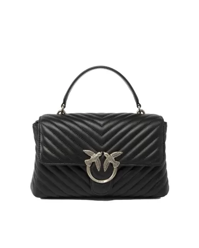 Borsa Donna nero/argento in pelle 100043 A0GK|PINKO
