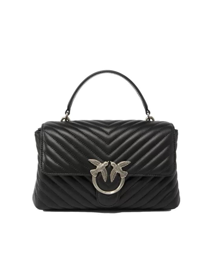 Borsa Donna nero/argento in pelle 100043 A0GK|PINKO Borsa Donna nero/argento in pelle 100043 A0GK|PINKO