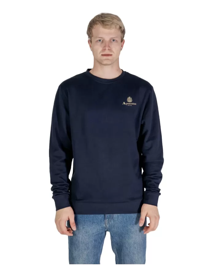 Felpa Uomo blu in cotone A004_SW001 |AQUASCUTUM Felpa Uomo blu in cotone A004_SW001 |AQUASCUTUM