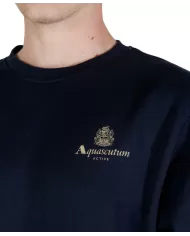 Felpa Uomo blu in cotone A004_SW001 |AQUASCUTUM