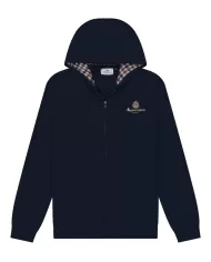 Felpa Uomo blu in cotone con cappuccio A004_SW012|AQUASCUTUM