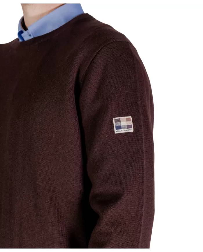 Maglia Uomo marrone in lana A004_WO002|AQUASCUTUM Maglia Uomo marrone in lana A004_WO002|AQUASCUTUM