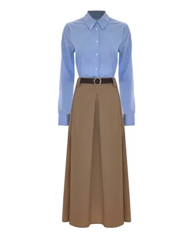 Completo Donna in cotone con gonna unga P25PAB5799ABUN0000 MAGEL|KOKKA Completo Donna in cotone con gonna unga P25PAB5799ABUN0000 MAGEL|KOKKA