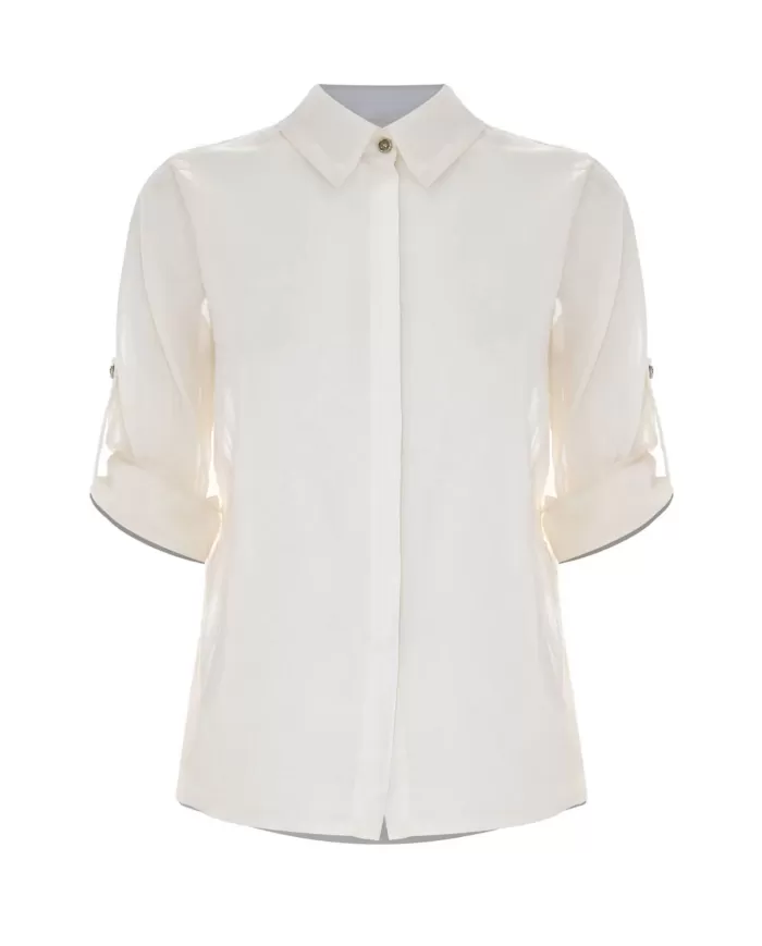 Camicia Donna panna in cotone P25PCM5898ABUN0000 HODIN|KOKKA Camicia Donna panna in cotone P25PCM5898ABUN0000 HODIN|KOKKA