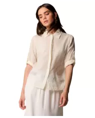 Camicia Donna panna in cotone P25PCM5898ABUN0000 HODIN|KOKKA