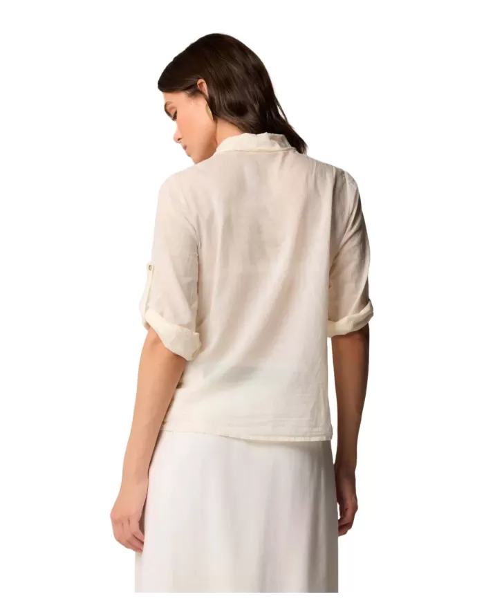 Camicia Donna panna in cotone P25PCM5898ABUN0000 HODIN|KOKKA