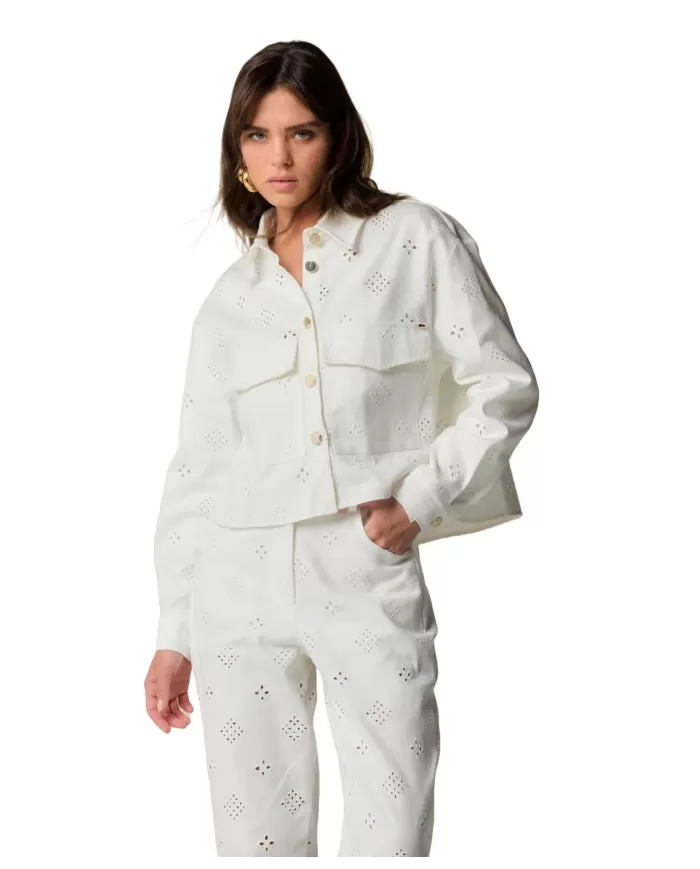 Giubbino Donna cotone pizzo san gallo P25PGB5830ABUN0000 JEANNE|KOKKA Giubbino Donna cotone pizzo san gallo P25PGB5830ABUN0000 JEANNE|KOKKA