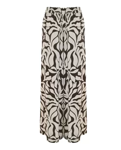 Pantaloni Donna marrone a fantasia P25PPF5894ABFA0000 ELENNYS|KOKKA Pantaloni Donna marrone a fantasia P25PPF5894ABFA0000 ELENNYS|KOKKA