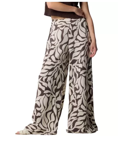 Pantaloni Donna marrone a fantasia P25PPF5894ABFA0000 ELENNYS|KOKKA Pantaloni Donna marrone a fantasia P25PPF5894ABFA0000 ELENNYS|KOKKA