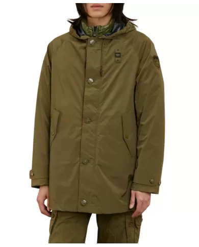 Trench Uomo verde militare con cappuccio 25SBLUK11239 007110 |BLAUER Trench Uomo verde militare con cappuccio 25SBLUK11239 007110 |BLAUER