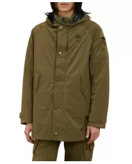 Trench Uomo verde militare con cappuccio 25SBLUK11239 007110 |BLAUER