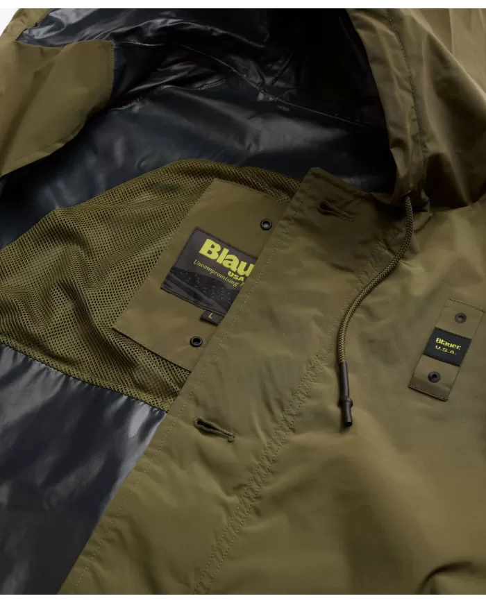 Trench Uomo verde militare con cappuccio 25SBLUK11239 007110 |BLAUER