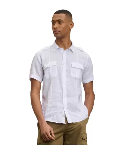 Camicia Uomo bianca di cotone m/c 25SBLUS02336 007137|BLAUER Camicia Uomo bianca di cotone m/c 25SBLUS02336 007137|BLAUER