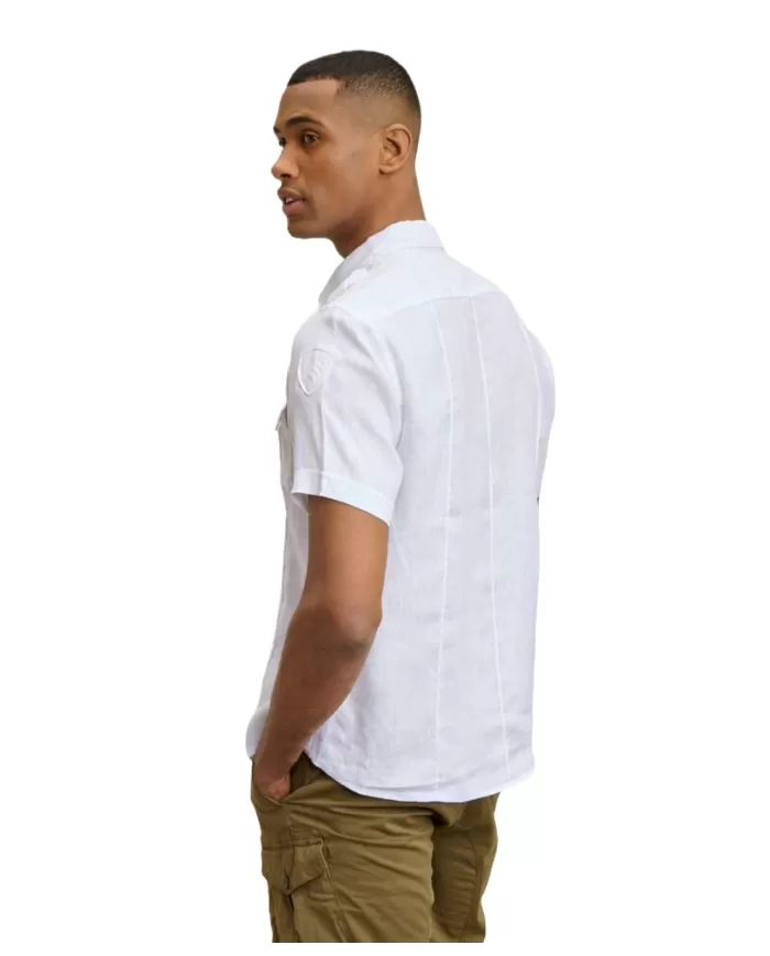 Camicia Uomo bianca di cotone m/c 25SBLUS02336 007137|BLAUER Camicia Uomo bianca di cotone m/c 25SBLUS02336 007137|BLAUER