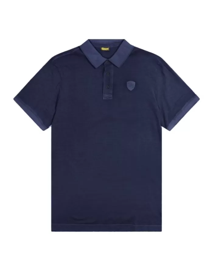 Polo Uomo blu in cotone 25SBLUT02346 007132|BLAUER Polo Uomo blu in cotone 25SBLUT02346 007132|BLAUER