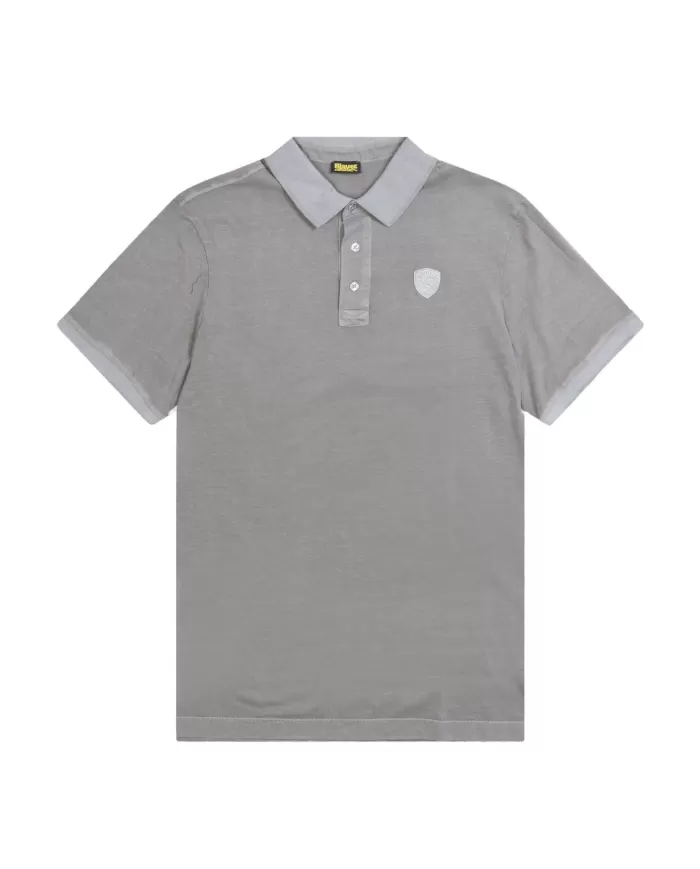 Polo Uomo grigio chiaro in cotone 25SBLUT02346 007132|BLAUER Polo Uomo grigio chiaro in cotone 25SBLUT02346 007132|BLAUER