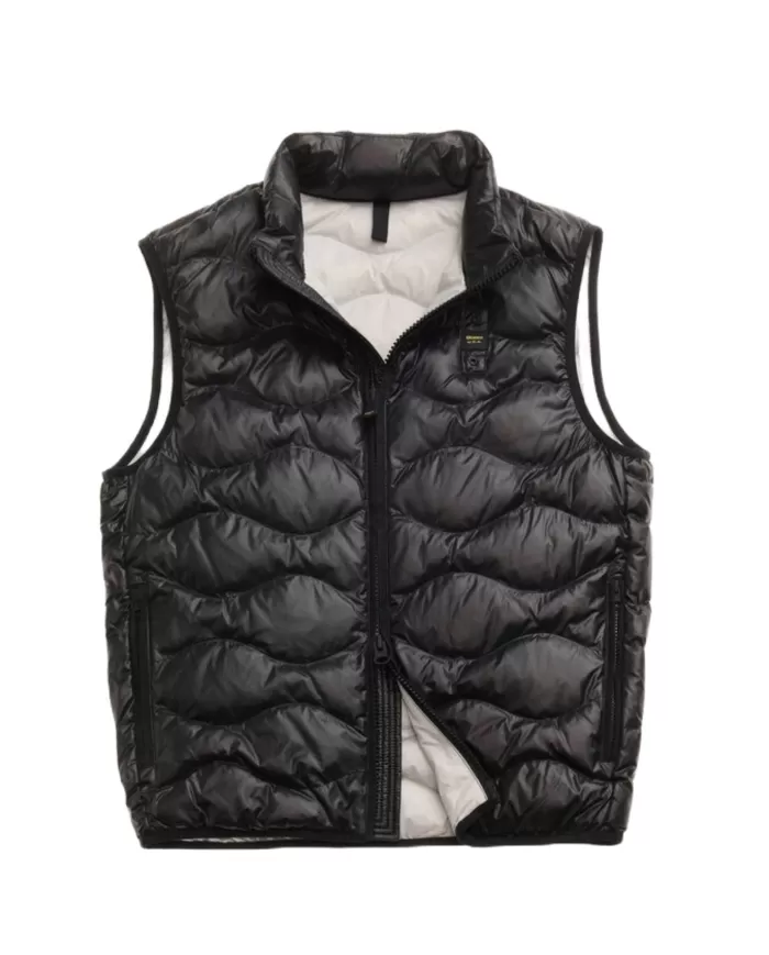 Smanicato Uomo nero ad ondina 25SBLUX02230 005958|BLAUER Smanicato Uomo nero ad ondina 25SBLUX02230 005958|BLAUER